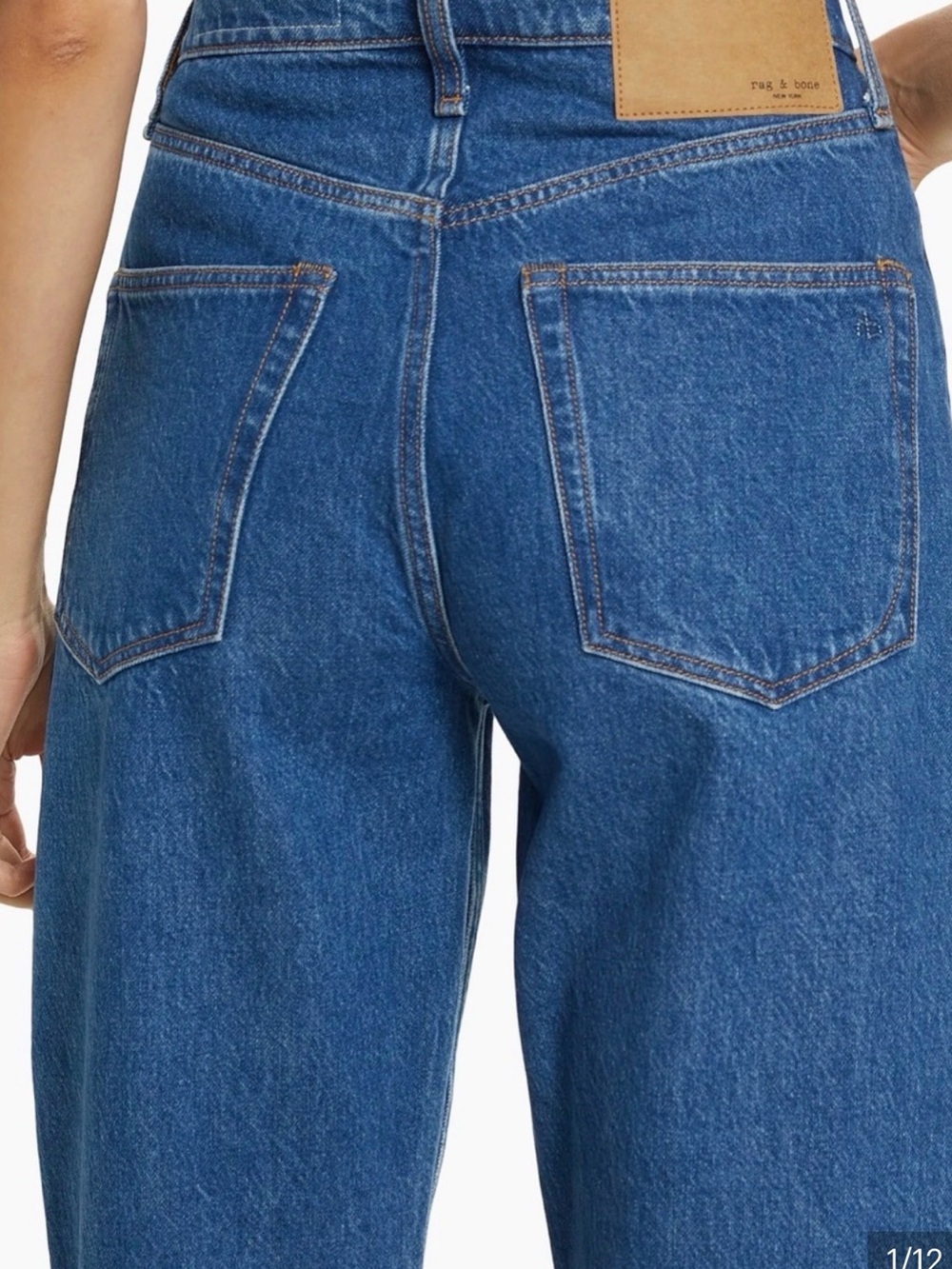 rag & bone high rise barrel Jean - Picture 3 of 12